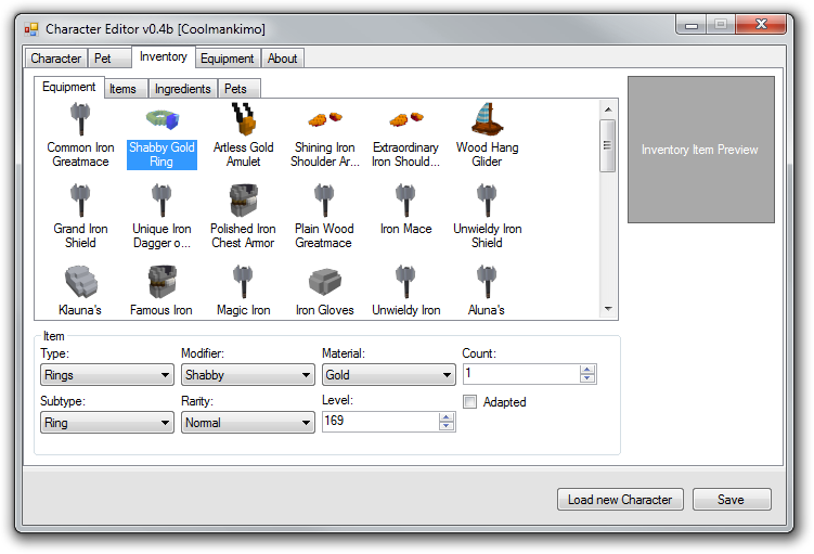 Character Editor Version 0.4b
